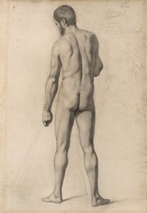 Akademisk naken, sett fra baksiden, 1862