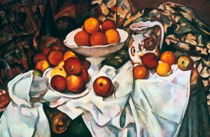 Epler og appelsiner, 1895-1900 av Paul Cézanne