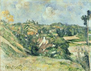 Auvers-sur-Oise, sett fra Val Harme, 1879-82 av Paul Cézanne