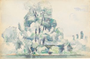 Seinebredden ved Médan, 1880-1885. av Paul Cézanne
