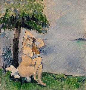 Bader ved Strandkanten av Paul Cézanne