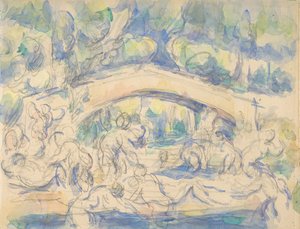 Badende under en bro recto, 1900-06. av Paul Cézanne