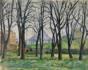 Kastanjetrær på Jas de Bouffan av Paul Cézanne