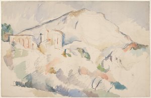 Château Noir og Mont Sainte-Victoire, ca 1890-1895 av Paul Cézanne