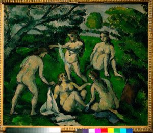 Fem badende av Paul Cézanne