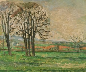 De nakne trærne ved Jas de Bouffan. 1885-86 av Paul Cézanne