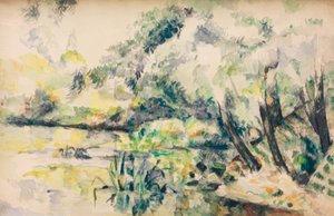 Myraktig vann (nær Melun?) av Paul Cézanne