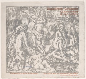 Utstillingskatalogomslag for et Cézanne-show på Galerie Vollard 9. mai-10. juni 1898..., 1898. av Paul Cézanne