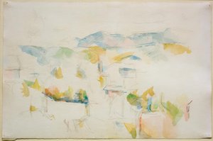 Fjelllandskap rundt Aix-en-Provence av Paul Cézanne