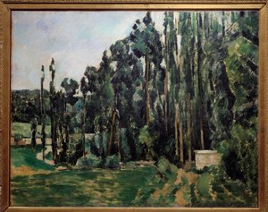 Les poplars Maleri av Paul Cezanne (1839-1906) 1879 Søn. 0,65x0,81 m Paris, musee d