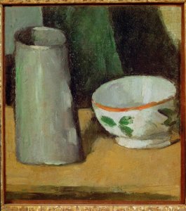 Melkeskål og kanne av Paul Cézanne