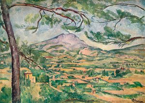 Mont Sainte-Victoire med stor furu, c1887. av Paul Cézanne