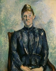 Portrett av Madame Cézanne av Paul Cézanne