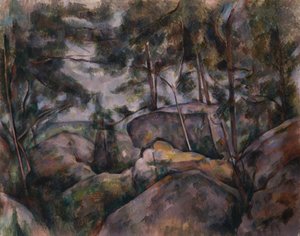 Steiner i skogen, 1890-tallet. av Paul Cézanne