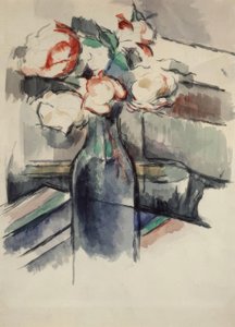 Roser på flaske av Paul Cézanne