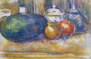 Stilleben med vannmelon og granatepler, 1900-1906. av Paul Cézanne