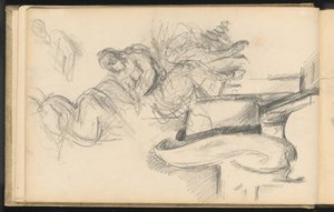 Studier inkludert en stråhatt av Paul Cézanne