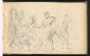 Studer for "The Judgment of Paris" eller "The Amorous Shepherd" av Paul Cézanne