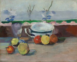 Beger, glass og frukt, III, ca. 1877 (olje på lerret) av Paul Cézanne