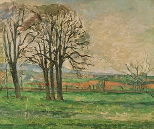 De nakne trærne ved Jas de Bouffan, 1885-1886 av Paul Cézanne