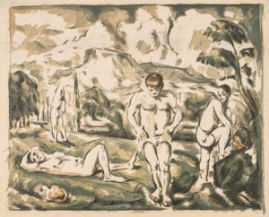 Badegjestene. av Paul Cézanne
