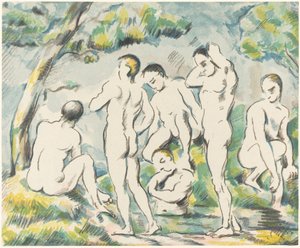 The Bathers Small Plate, 1897. av Paul Cézanne