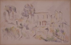 The Coach House (The Shed at Château Noir) av Paul Cézanne