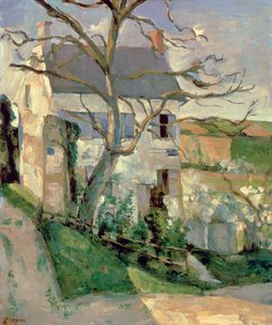 Huset og treet, ca. 1873-74 av Paul Cézanne
