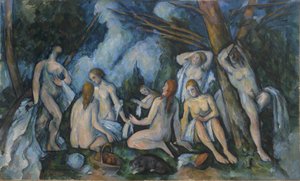 De store badende av Paul Cézanne