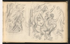 To studier for "The Judgment of Paris" eller "The Amorous Shepherd" av Paul Cézanne