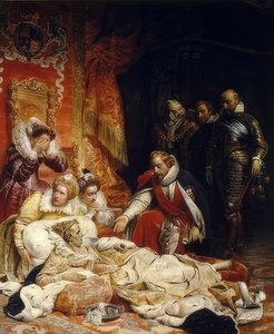 Dronning Elizabeth I av Englands død. 1828