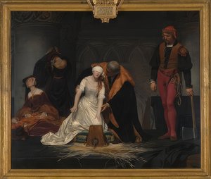 Henrettelsen av Lady Jane Gray. 1833