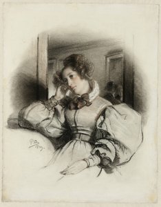 Portrett av fru E.D. av Paul Delaroche