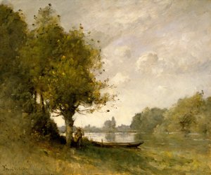 En dam nær Nangis, 1880-95.