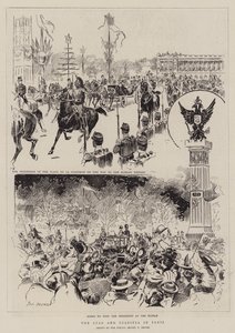 Tsaren og tsarinaen i Paris (gravering)