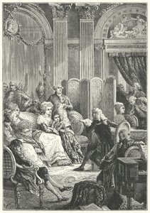 En salong i begynnelsen av regjeringen til Louis XVI av Frankrike av Paul Dominique Philippoteaux