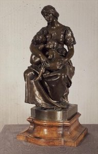 Veldedighet (bronse) av Paul Dubois