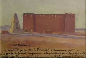 Eremitasjen til far Charles Eugene de Foucauld (1858-1916) på Tamanrasset av Paul Elie Dubois