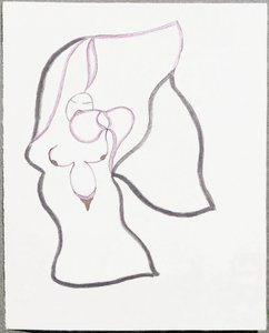 Kvinne-blomst (Tegning av Paul Eluard