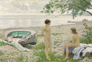 På stranda