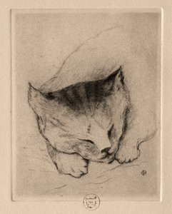 Six Etchings: Head of a Kitten, 1895.