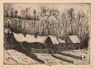 Six Etchings: The Thatched Bakery, Auvers, 1895.
