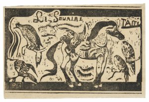 En hest og fugler, hodeplagg for Le sourire av Paul Gauguin