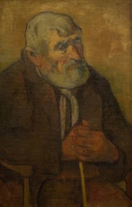 Gammel mann med en pinne av Paul Gauguin