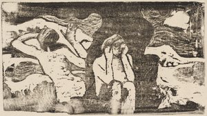 På Black Rocks Aux roches noires, i eller etter 1895. av Paul Gauguin