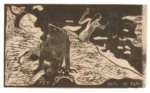 Auti te pape (Kvinner ved elven), fra Noa Noa Suite av Paul Gauguin