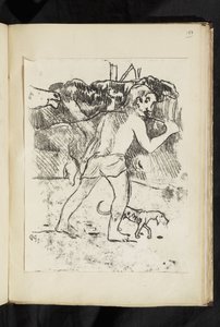 Før og etter - Tilbake fra jakten av Paul Gauguin