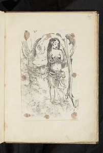 Før og etter - Kvinne og barn av Paul Gauguin