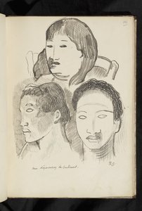 Før og etter - tegning "Ikke blottet for følelse" av Paul Gauguin
