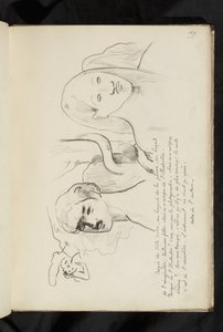 Avant et après - tekst og tegning av Adam og Eva med slangen som slynger seg rundt treet bak dem av Paul Gauguin